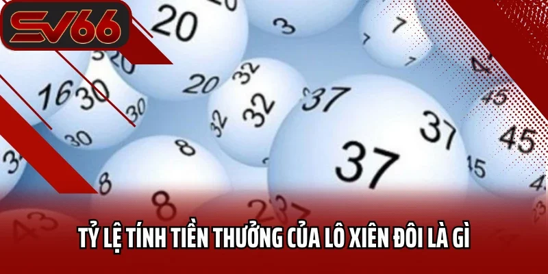 Tỷ lệ tính tiền thưởng của lô xiên đôi là gì?